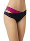 Minerva Baumwolle Damen Brasilien 2Pack Black/Fuchsia