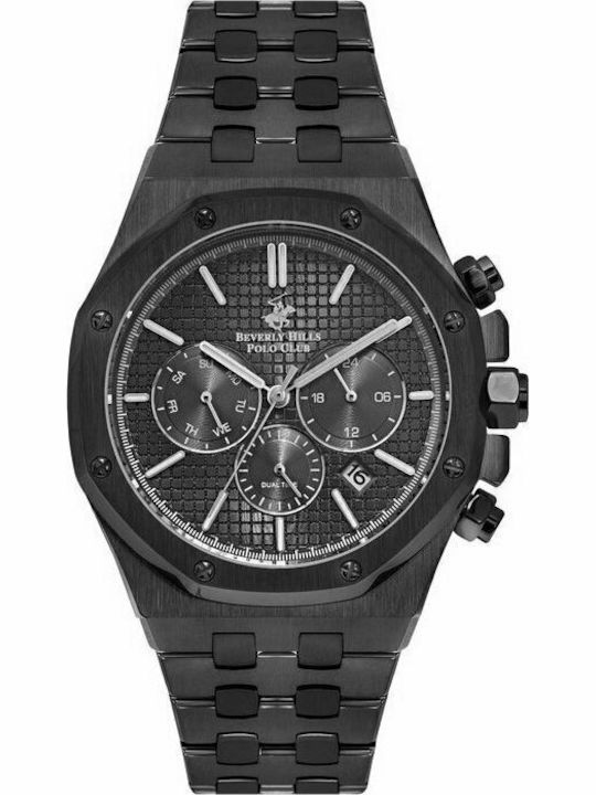 Beverly Hills Polo Club Ανδρικό Ρολόι 42mm Μπατ...