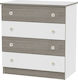 Baby Dresser with 4 Drawers White-Coffee 81x50x86cm