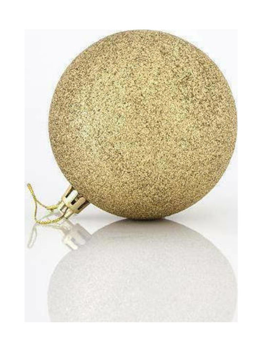 Eurolamp Christmas Plastic Ball Ornament Gold 8x8cm 6pcs
