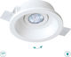 Viokef Jack Round Plaster Recessed Spot with Socket G5.3 MR16 White 15.5x15.5cm. 1pcs