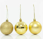 Ornament suspendat Glob Plastic Auriu 8buc Set ...