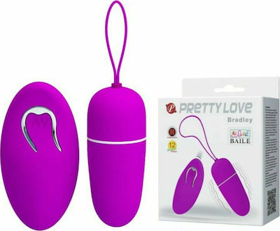 Pretty Love Bradley Vibrator Ouă cu Telecomandă 6.5cm BI-014377W 0603S violet închis