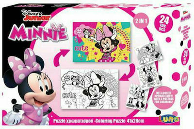 Puzzle pentru Copii Minnie pentru 3++ Ani 24buc Luna