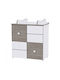 Cupboard Baby Dresser with 4 Drawers White-Coffee 83x71x96cm