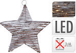 Zaros Wood Christmas Decorative Star 40cm White