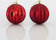Hängendes Kugel Ornament Ornament Kunststoff Rot 8cm Set 4Stück
