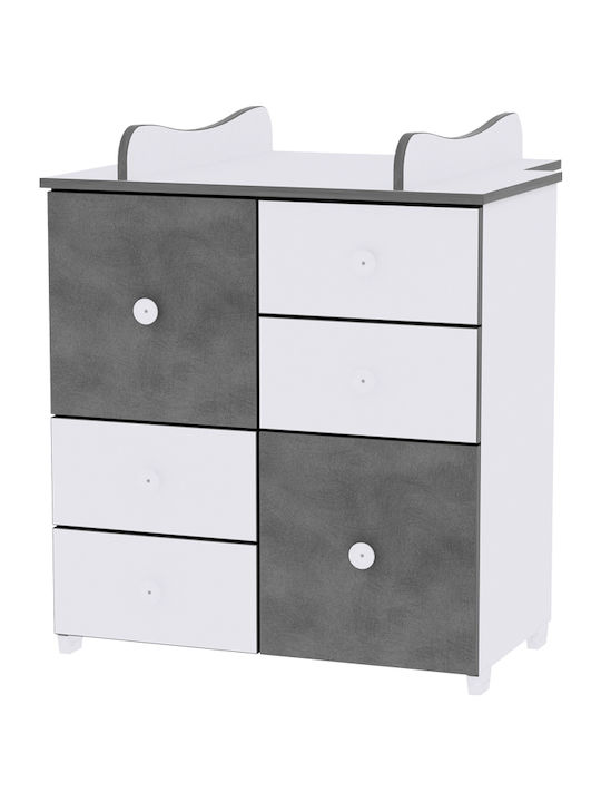 Cupboard Baby Dresser with 4 Drawers White-Vint...