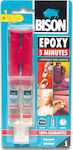 Bison 5 Minutes Epoxy Metal Glue 2-Component Transparent 24ml 66638