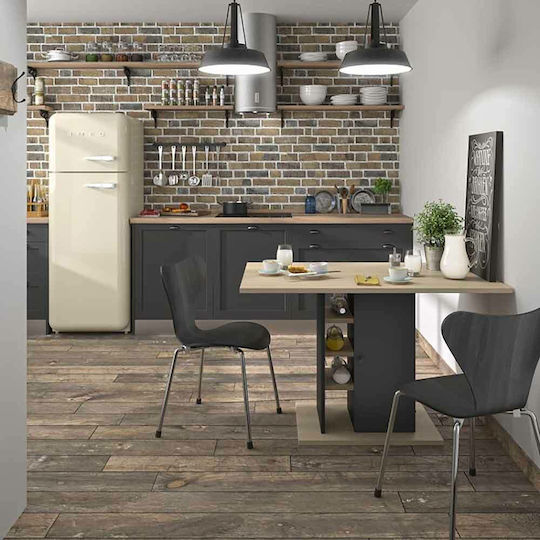 Oxford Трапезна Маса За Кухня Дървена Дъб 120x80x75см