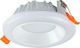Spot Light Rund Metallisch Einbau Spot mit integriertem LED und Natürliches Weißes Licht SMD 6W Weiß 9x9cm.
