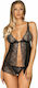 Obsessive Firella Set Sexy Babydoll Black