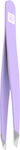 Ilu Eyebrow Tweezer with Curved Tip Slant Purple 9.6cm 1pcs