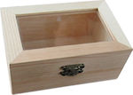 Box DIY Crafting Surfaces 20601245 Holz lackierte Box mit transparentem Kunststofffenster