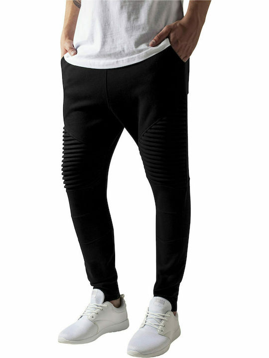 Urban Classics Men's Fleece Sweatpants with Rubber Black