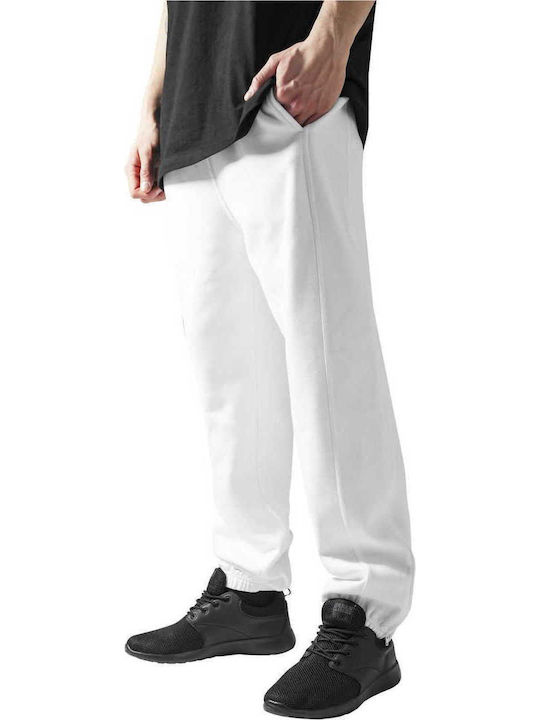 Sweatpants with Elastic White
