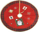 Christmas Felt Tree Apron Red D60cm