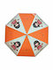 Chanos Kids Compact Umbrella Long Poe Gorguss Santoro Time To Fly Orange