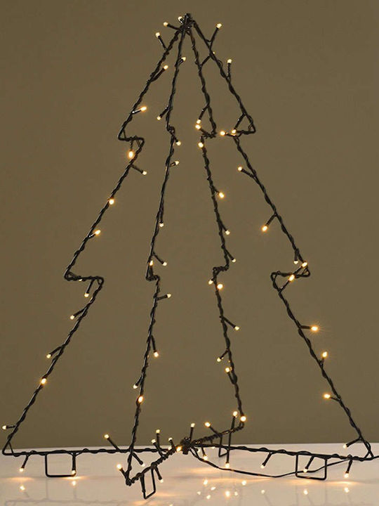Christmas Decorative Illuminated Metal Tree 65cm IP44 Electric Black