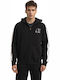 Russell Athletic Men's Sweatshirt Jacket with Hood and Pockets Black