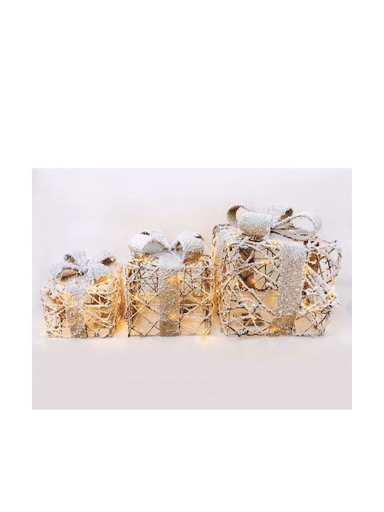 Aca Illuminated Christmas Figure Box White 3pcs