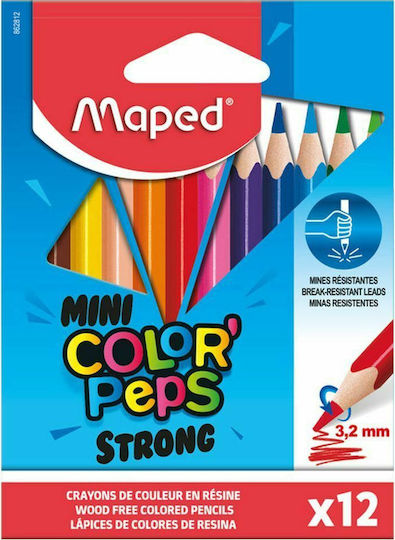 Maped Mini Color Peps Strong Ξυλομπογιές Σετ 12 χρώματα
