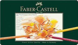 Faber-Castell Polychromos Ξυλομπογιές σε Μεταλλική Κασετίνα Seturi de creioane colorate intr-o cutie 60buc 110060