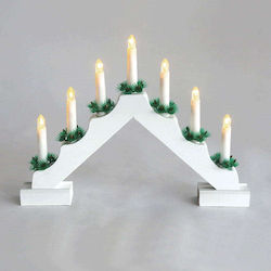 Aca Suport Pentru Lumânare Din Lemn Alb Candle Bridge
