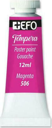 +Efo Tempera Poster Paint Tempera Farben Magenta 506 in Röhre 12ml 12Stück