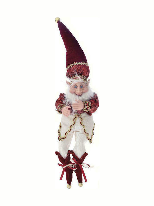 Iliadis Christmas Fabric Elf Figure Red 65x65cm