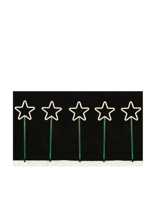 Aca Crăciunesti Decorative Stele Luminate Plastice Alb cald 400x66x400buc 5buc
