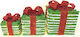 Aca Illuminated Christmas Figure Box Green 30x30x18cm 3pcs