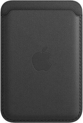 Apple Leather Wallet MagSafe Card Case In Black Colour