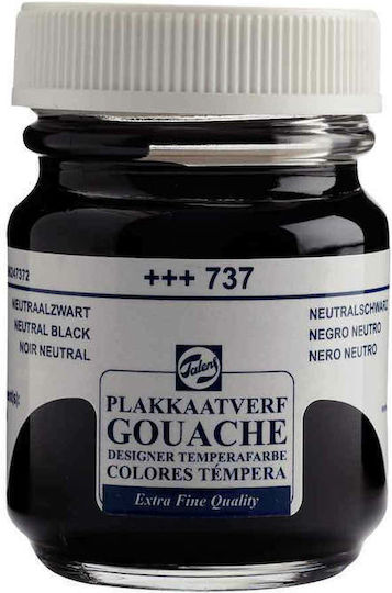 Royal Talens Extra Fine Tempera Farben Neutral Black 737 in Glas 50ml 1Stück