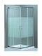 Gloria Ascot 80-1910 Cabin for Shower with Sliding Door 80x80x180cm Stripes Chrome