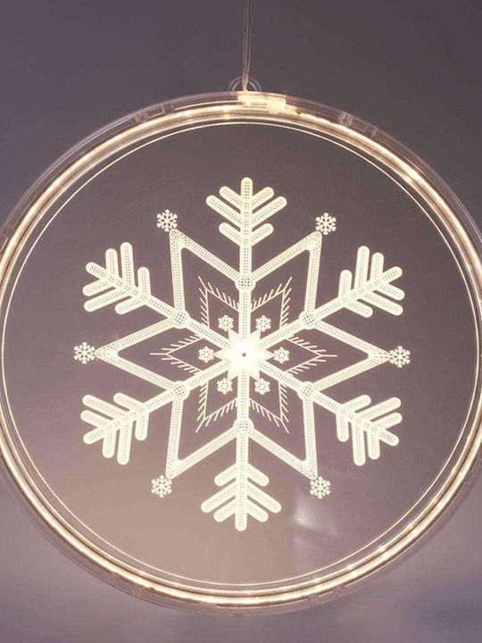 Aca Beleuchtet Weihnachtliche Kunststoff Figur Flocke Weiß Länge 21cm