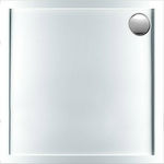 Sirene Square Acrylic Shower White Extra Flat 90x90x5.5cm