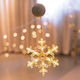 Aca Illuminated Christmas Plastic Figure Flake White 20x20x17cm 4pcs Snowflake