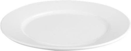 Plast Port Plate Shallow Plastic White with Diameter 19cm 6pcs
