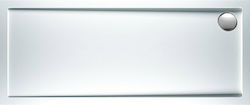 Sirene Extra Flat Ορθογώνια Ακρυλική Ντουζιέρα 180x80cm Λευκή