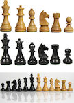 Πιόνια για Σκάκι Ξύλινα Staunton Μαύρα 9.5εκ