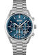 Boss Champion Ανδρικό Ρολόι 44mm Χρονογράφος Μπαταρίας με Ασημί Μεταλλικό Μπρασελέ