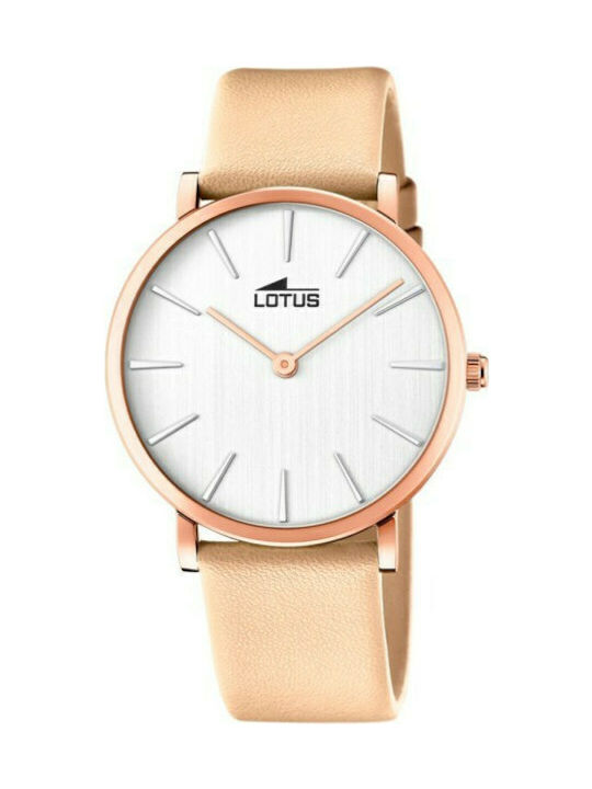 Lotus Watches Women's Watch with Beige Leather Strap