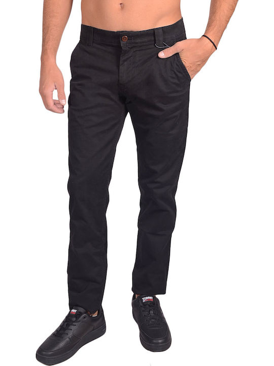 Tommy Hilfiger Scanton Ανδρικό Παντελόνι Chino σε Slim Εφαρμογή Μαύρο
