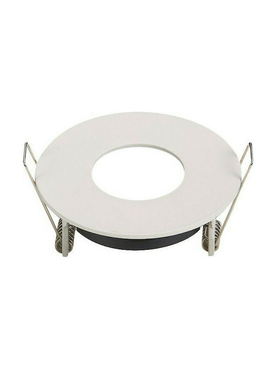 V-TAC Round Metallic Frame for Spot GU10 MR16 White 8.8x8.8cm. 1pcs