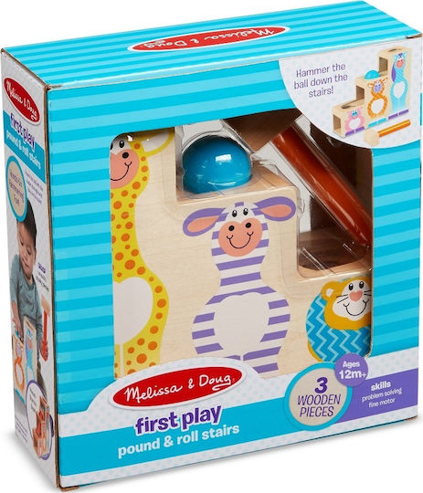 Melissa & Doug Παιχνίδι με Σφυράκι First Play Pound Roll Stairs από Ξύλο για 12+ Μηνών