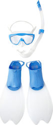 Speedo Βατραχοπέδιλα με Μάσκα & Αναπνευστήρα Glide Scuba Set Junior Blue