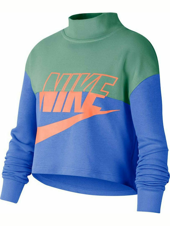 Παιδικό Φούτερ Cropped Μπλε Sportswear