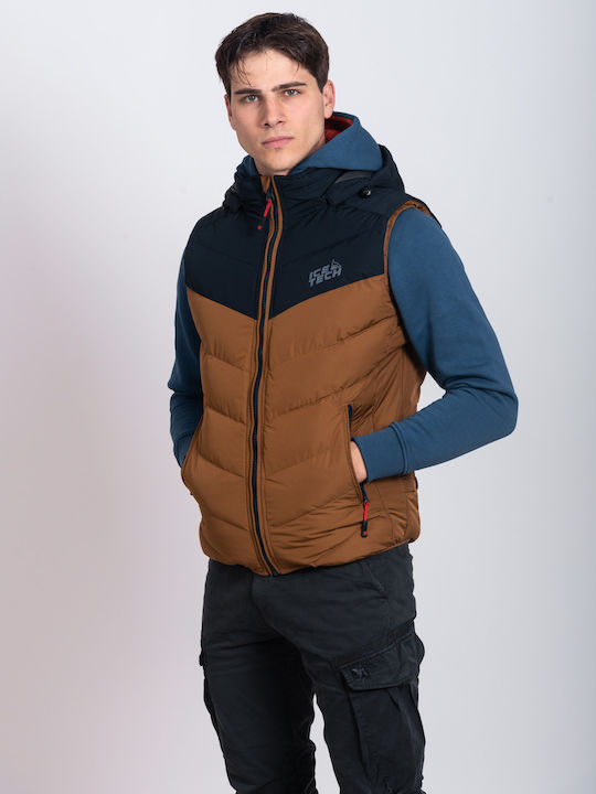 Ice Tech Αμάνικο Μπουφάν Puffer Καφέ