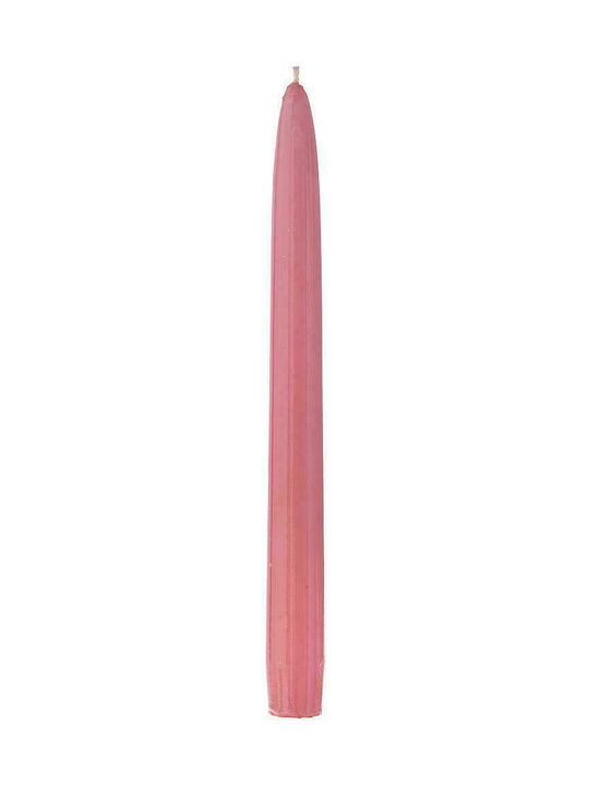 Iliadis Decorative Candle Βιέννης Taper Pink 25cm 1000gr 12pcs